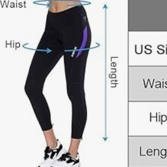 Santic Women's Bike Pants Cycling Tights 4D Padded Parmi Black / Purple - Small - Picture 4 of 8